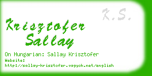 krisztofer sallay business card